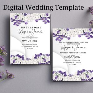 Wedding details Invitation Template, Printable wedding card, Minimalist wedding card, Editable Information card, Details card, Wedding card