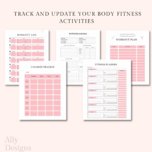 Ultimate Fitness Planner, Weight Loss Tracker, Fitness Planner Bundle, Workout Planner, Wellness Planner, Self care Planner, Fitness Tracker