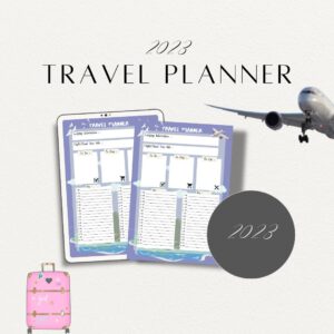Printable Travel Planner | Travel Journal Trip Itinerary Template | Travel Vacation Planner | A4 A5 Us Letter Pdf Editable With Canva