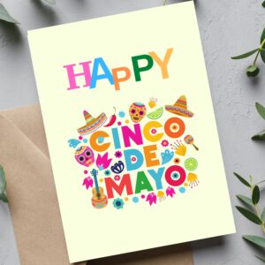 Handmade Mexican Fiesta Greeting Card – Instant Digital Download for Cinco de Mayo Decorations