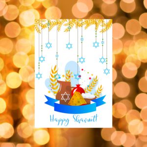 Happy Shavuot Greeting Card Printable