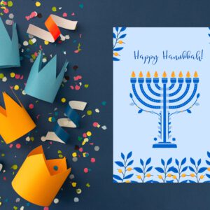 Happy Hanukkah Printable Greeting Card