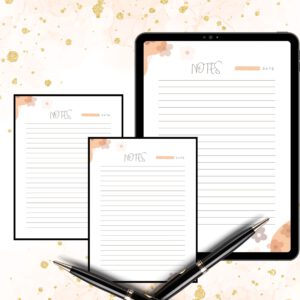 Printable papernote | note pages printable | lined notes | note taking | letter writing paper | printable notes | notes planner | notepad