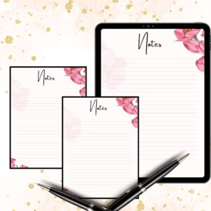 Printable papernote | note pages printable | lined notes | note taking | letter writing paper | printable notes | notes planner | notepad