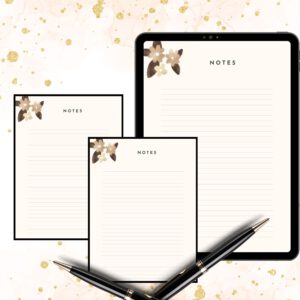 Printable papernote | note pages printable | lined notes | note taking | letter writing paper | printable notes | notes planner | notepad