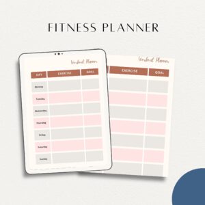 Fitness planner | workout planner | daily training | digital download | instant download | scheduling planner | daily workout planner
