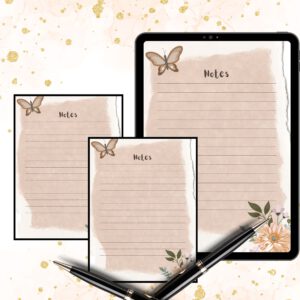 Printable papernote | note pages printable | lined notes | note taking | letter writing paper | printable notes | notes planner | notepad