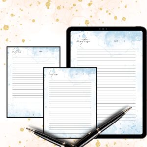 Printable papernote | note pages printable | lined notes | note taking | letter writing paper | printable notes | notes planner | notepad