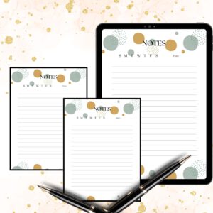 Printable papernote | note pages printable | lined notes | note taking | letter writing paper | printable notes | notes planner | notepad