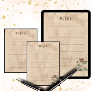 Printable papernote | note pages printable | lined notes | note taking | letter writing paper | printable notes | notes planner | notepad