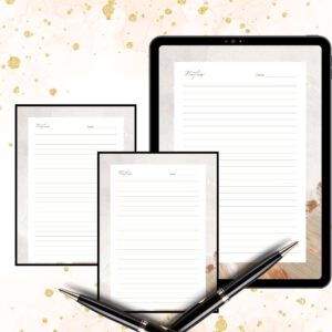 Printable papernote | note pages printable | lined notes | note taking | letter writing paper | printable notes | notes planner | notepad