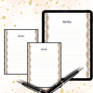 Printable papernote | note pages printable | lined notes | note taking | letter writing paper | printable notes | notes planner | notepad