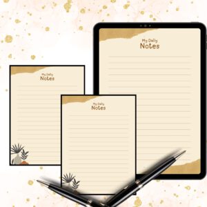 Printable papernote | note pages printable | lined notes | note taking | letter writing paper | printable notes | notes planner | notepad