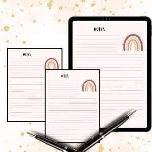 Printable papernote | note pages printable | lined notes | note taking | letter writing paper | printable notes | notes planner | notepad