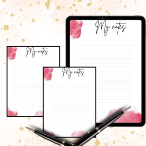 Printable papernote | note pages printable | lined notes | note taking | letter writing paper | printable notes | notes planner | notepad