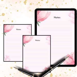 Printable papernote | note pages printable | lined notes | note taking | letter writing paper | printable notes | notes planner | notepad