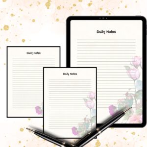 Printable papernote | note pages printable | lined notes | note taking | letter writing paper | printable notes | notes planner | notepad