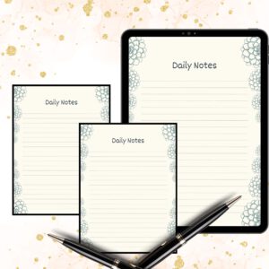 Printable papernote | note pages printable | lined notes | note taking | letter writing paper | printable notes | notes planner | notepad