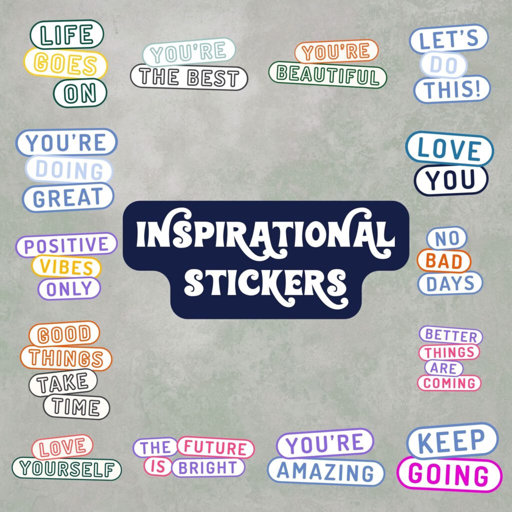 Inspirational stickers | printable digital stickers | laptop sticker ...