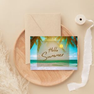 Hello summer card | downloadable cad | digital greeting | happy summer | summer vacation card | summer printable | happy summer | download