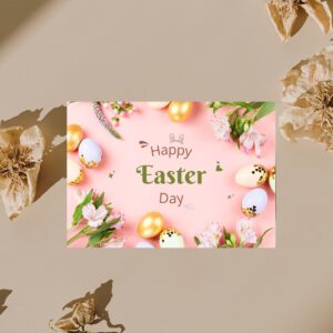 Easter day card | printable card | happy easter card | spring card | easter flower card | egg cards | easter floral | printable easter cards