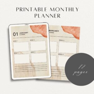 monthly planner | productivity planner | planning monthly | to do list | digital download | instant download | scheduling planner | planning