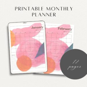 monthly planner | productivity planner | planning monthly | to do list | digital download | instant download | scheduling planner | planning
