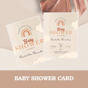 Printable editable baby shower | modern design | modern invitation | simple design | baby shower | message from baby |baby shower invitation