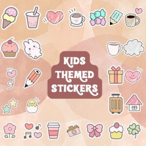 Kids themed stickers | printable digital stickers | random sticker bundle printable | digital stickers bundle | clip art and image file |