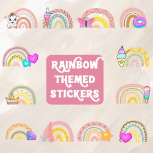 Rainbow stickers | boho stickers | printable digital stickers | sticker bundle printable | digital stickers bundle | clip art and image file