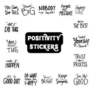 Positivity stickers | printable digital stickers | laptop sticker bundle printable | digital stickers bundle | clip art and image file