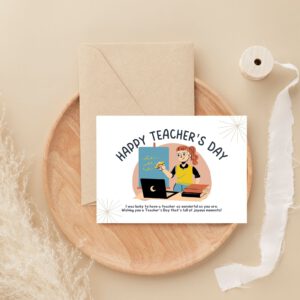 Teacher gift | end of school card | fabulous teacher | wonderful teacher | printable greeting | teacher thanks | teacher card | downloadable